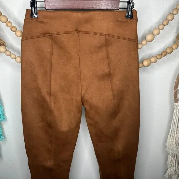 NEW Spanx Faux Suede Rich Caramel Leggings - Picture 5 of 6